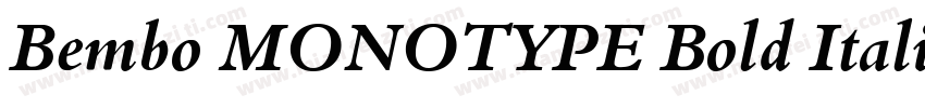 Bembo MONOTYPE Bold Italic字体转换